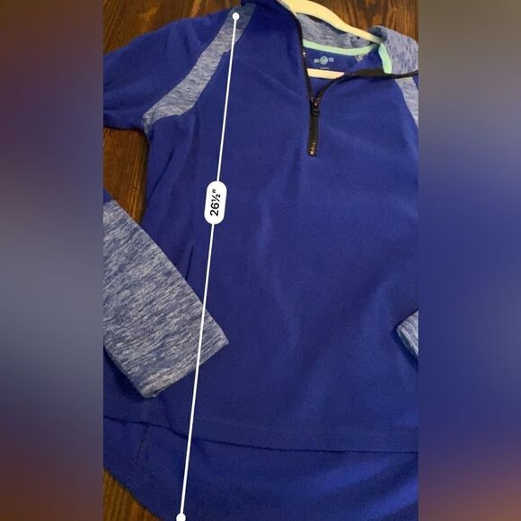SO Perfectly Soft Perfectly You 1/4 zip fleece pullover Large blue - Picture 7 of 11